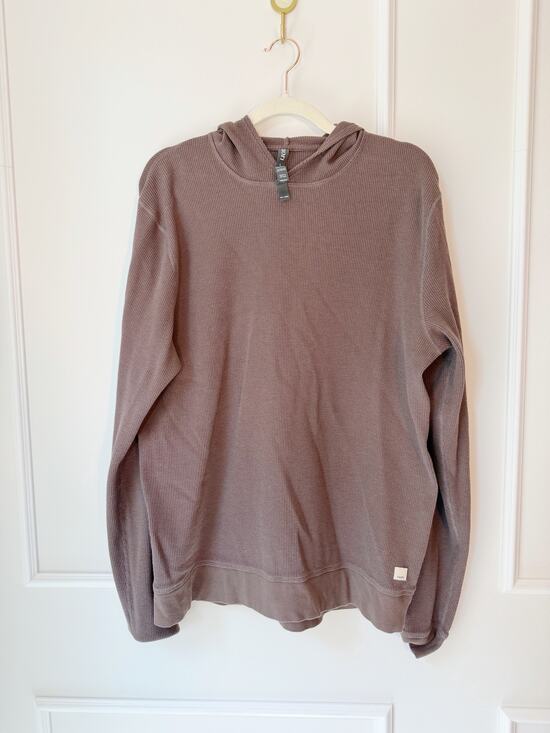 Vuori Other - Vuori Men's Brown Waffle Knit Hoodie Long Sleeve Size L